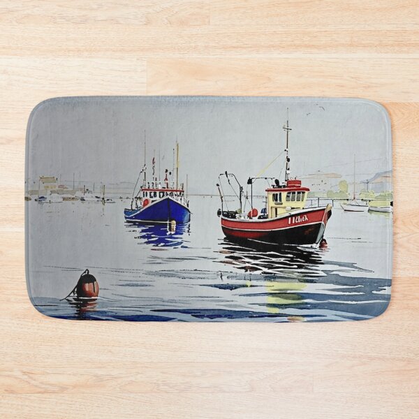 Item preview, Trawlers at rest（watercolour + AI） designed and sold by artsmeow.