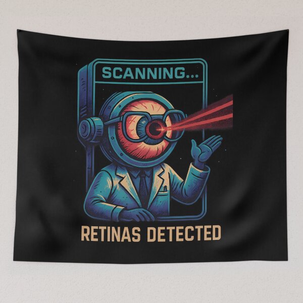 Item preview, Scanning: Retinas Detected – Laser-Eyed Eye Doctor Graphic Tee designed and sold by PiggFamilyPrint.
