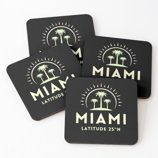 Item preview, MIAMI Latitude 25°N – Coastal Vibes Design designed and sold by TeeJungleStudio.