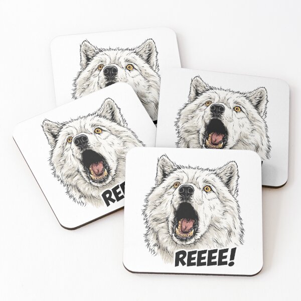 Item preview, Funny Meme - REEEEE! - Howling White Wolf designed and sold by hamishby.