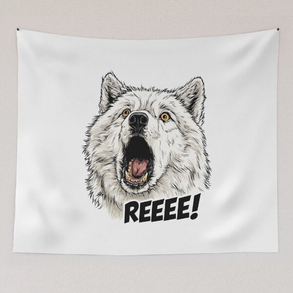 Item preview, Funny Meme - REEEEE! - Howling White Wolf designed and sold by hamishby.