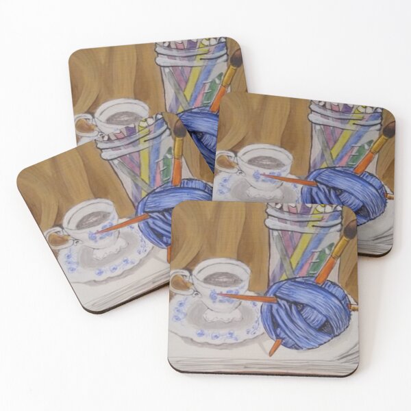 Item preview, Coffee or Tea, Yarn, and Art painting  designed and sold by RoweRandoms.
