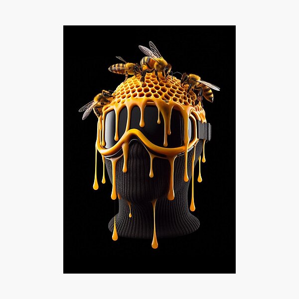 Item preview, Beehive Ski Mask | Honey Drip Surreal Art Design designed and sold by WHITE FLAME PRINTS.