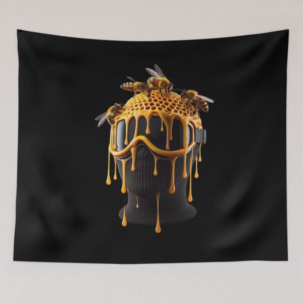 Item preview, Beehive Ski Mask | Honey Drip Surreal Art Design designed and sold by WHITE FLAME PRINTS.