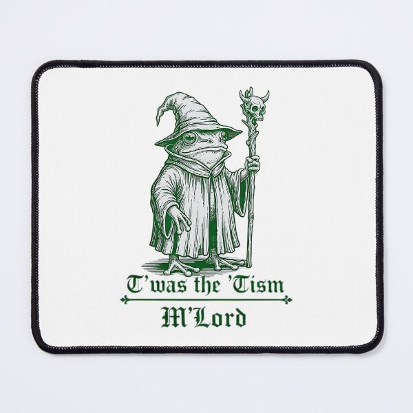 Item preview, T'was The 'Tism M'lord Funny Frog Wizard Meme Neurodiversity Autism Warrior Audhd Diagnosis Weirdcore designed and sold by MotivaChic.