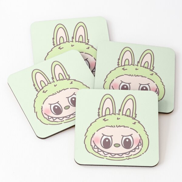 Item preview, Green Cute Labubu Head designed and sold by moonna designs.