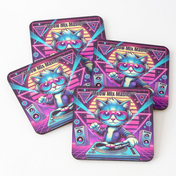 Item preview, Meow Mix Master – Retro DJ Cat Art designed and sold by purrfectprints2025 .