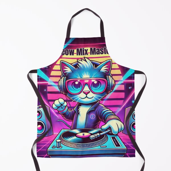 Item preview, Meow Mix Master – Retro DJ Cat Art designed and sold by purrfectprints2025 .