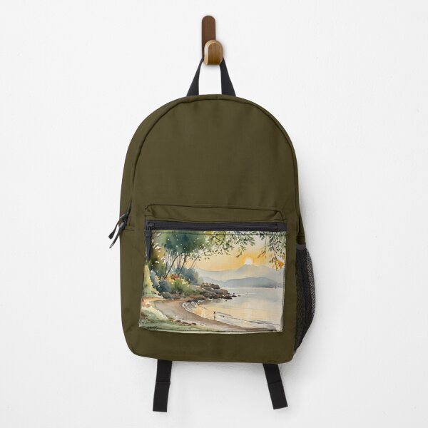Item preview, looking across torbay from elberry cove2（watercolour + AI） designed and sold by artsmeow.