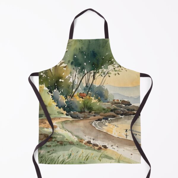 Item preview, looking across torbay from elberry cove2（watercolour + AI） designed and sold by artsmeow.
