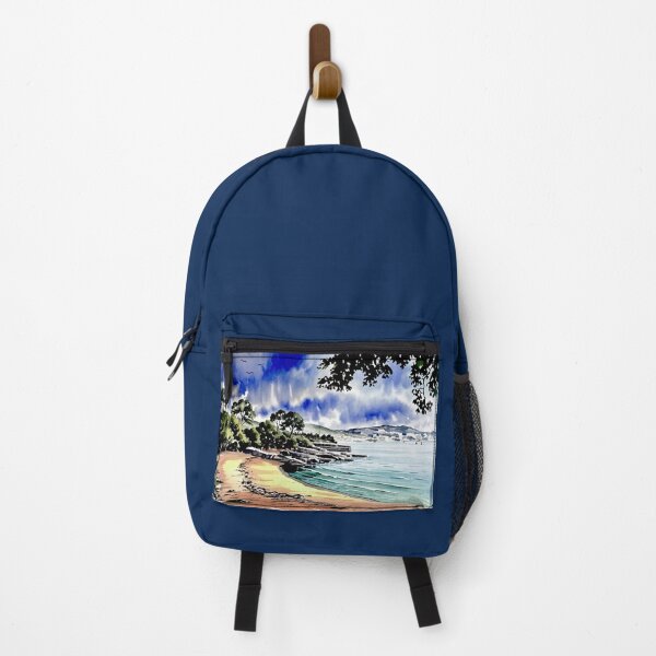 Item preview, looking across torbay from elberry cove（watercolour + AI） designed and sold by artsmeow.