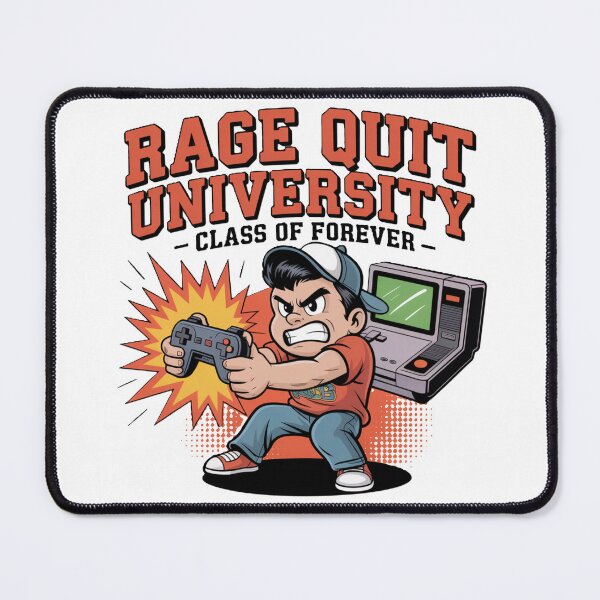 Item preview, Rage Quit University – Funny Gamer Shirt designed and sold by KostekArtShop.