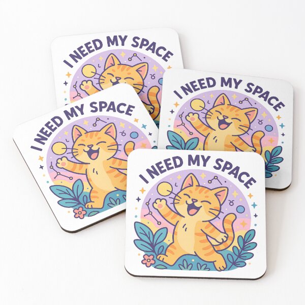 Item preview, I Need My Space – Cute Astronaut Cat Galaxy Illustration designed and sold by WMDA.
