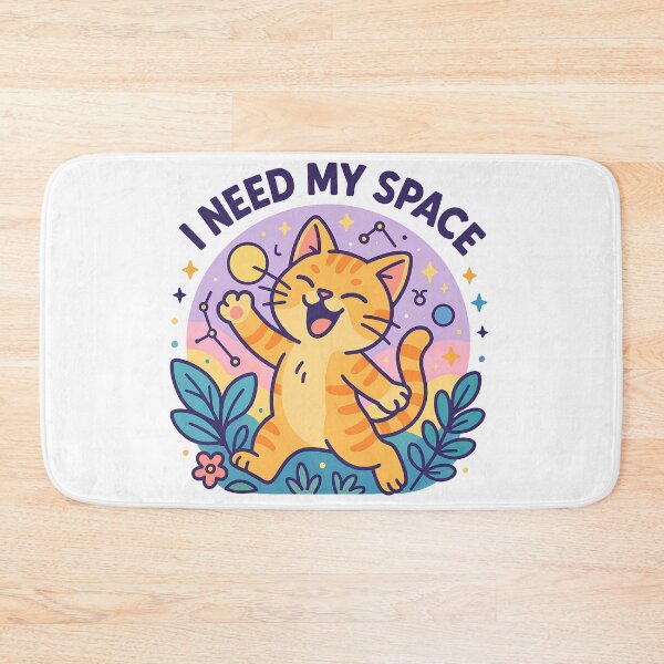 Item preview, I Need My Space – Cute Astronaut Cat Galaxy Illustration designed and sold by WMDA.