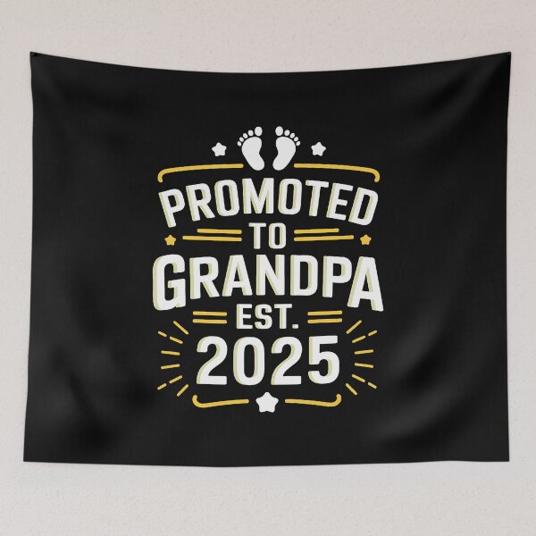 Item preview, Promoted to Grandpa Est. 2025 Grandparents Baby Announcement designed and sold by BakeryDozen.