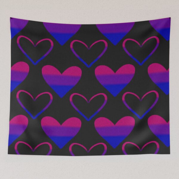 Item preview, Bi Hearts Black Background designed and sold by Don-A-Hue.