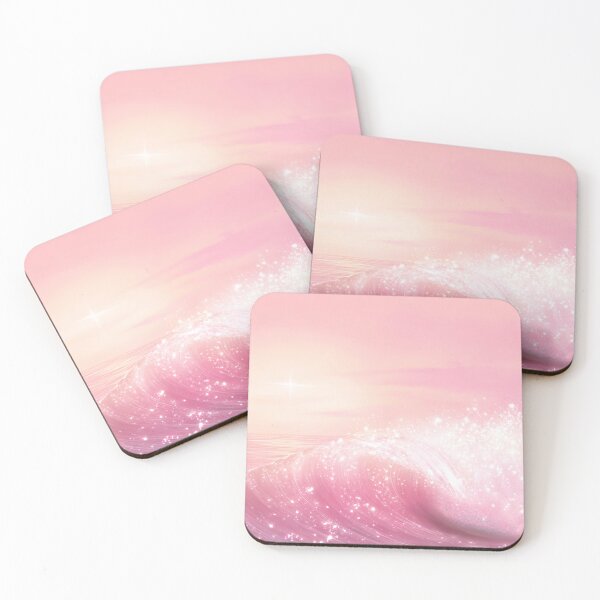 Item preview, "Glowing Pink Sunset Wave – Magical Beach Fantasy Art Print" designed and sold by Teecha45.