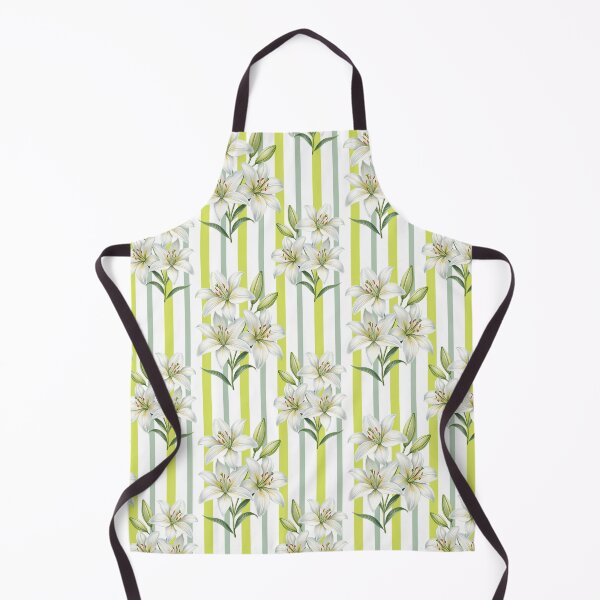 Item preview, Aesthetic Lilies and stripes pattern, lily flowers designed and sold by iclipart.