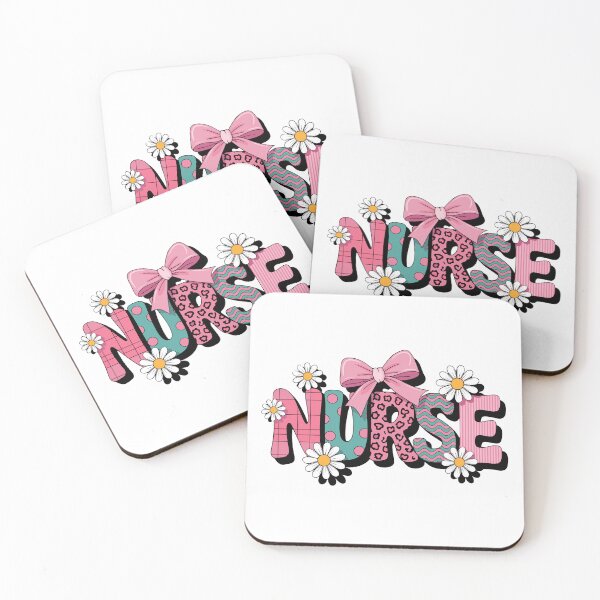 Item preview, Nurse Patchwork Letters Bow Daisies Floral Cute Healthcare Design designed and sold by Serbin.