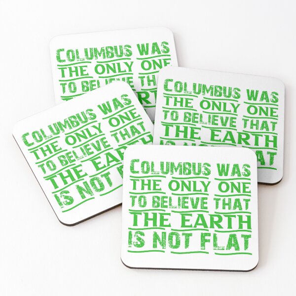 Item preview, Columbus Believed – Funny Flat-Earth Explorer Design designed and sold by ZoTo-Studio.