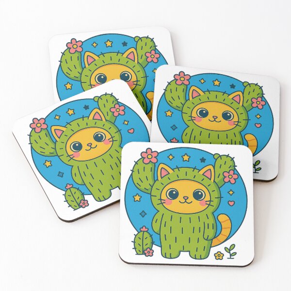 Item preview, Cute Cat Cactus designed and sold by GlitchBaby.