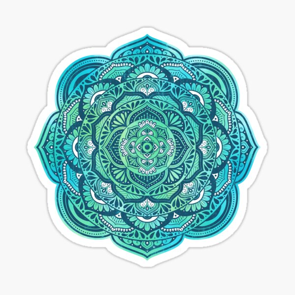 Healing Turquoise Mandala Sticker