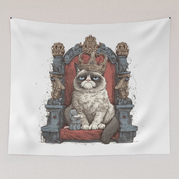 Item preview, Cat Queen On A Throne designed and sold by Blurbean.