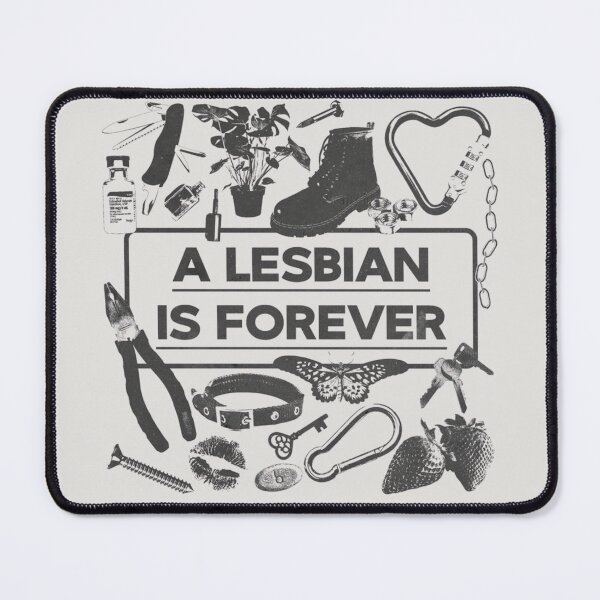 Item preview, "A Lesbian Is Forever” Grunge Collage Sticker – Queer Punk Feminist Art Print designed and sold by moonna designs.