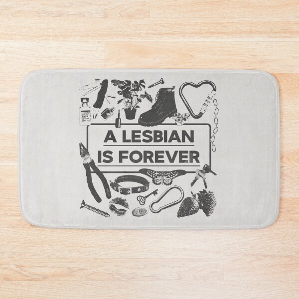 Item preview, "A Lesbian Is Forever” Grunge Collage Sticker – Queer Punk Feminist Art Print designed and sold by moonna designs.