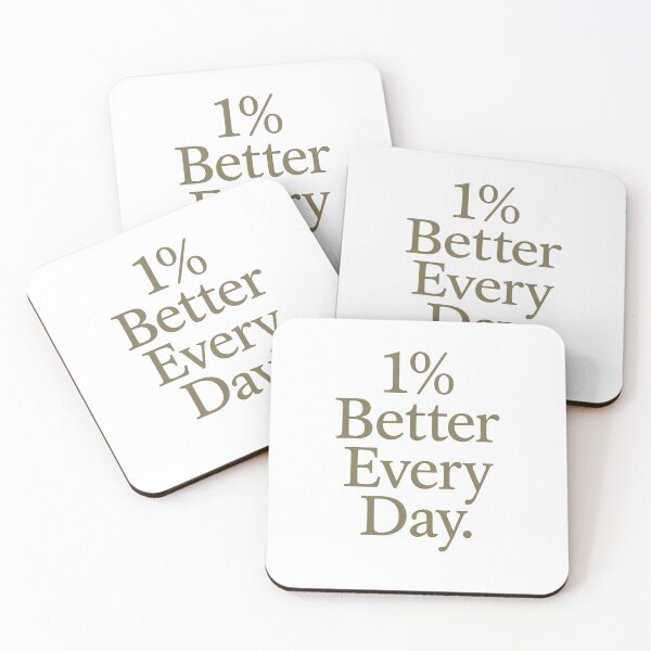 Item preview, 1% Better Every Day – Minimal Motivation designed and sold by MapHappens.