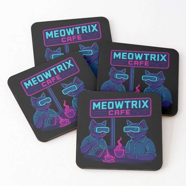 Item preview, Meowtrix Café – Cybercats on Coffee Brea designed and sold by Project4X.