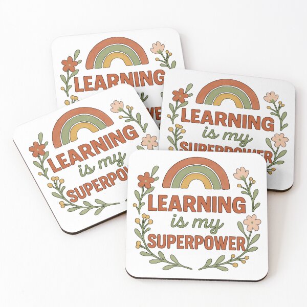 Item preview, Learning Is My Superpower – Boho Rainbow Quote Design designed and sold by Sweet Shirts.