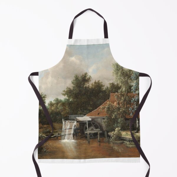 Item preview, A Watermill by Meindert Hobbema (1664) – Dutch Golden Age Landscape designed and sold by UBU-space.