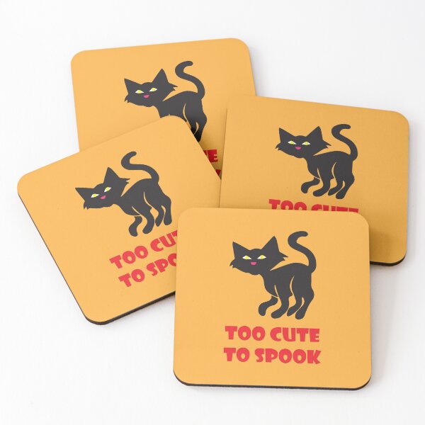 Item preview, Too Cute to Spook - Funny Halloween Black Cat designed and sold by ToluaPrints.