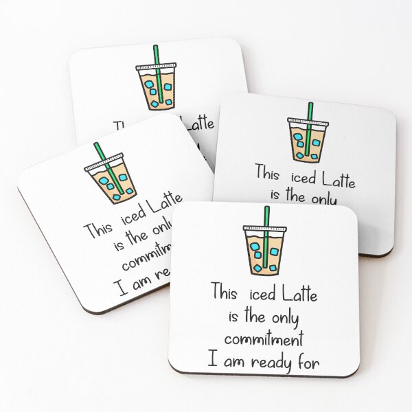 Item preview, Iced Latte Commitment Funny Coffee and Relationship Avoidance designed and sold by FlyShop1.