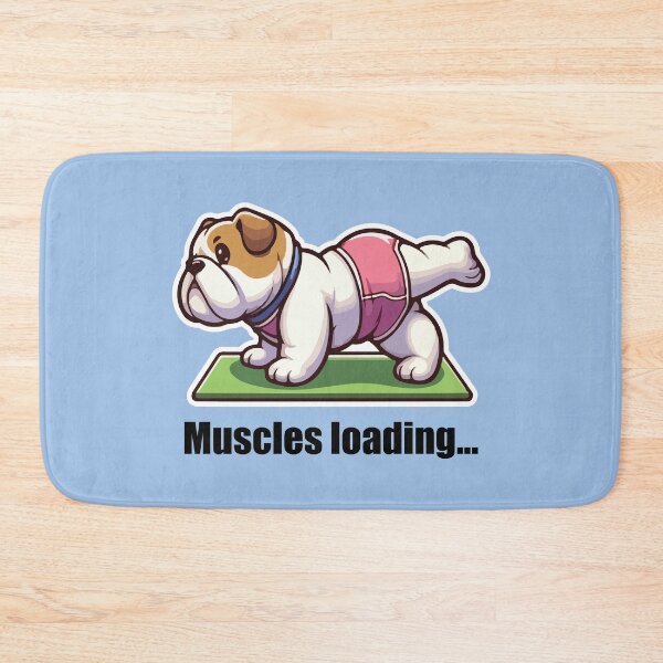 Item preview, Cute Bulldog Doing Yoga Workout designed and sold by PetsClan.