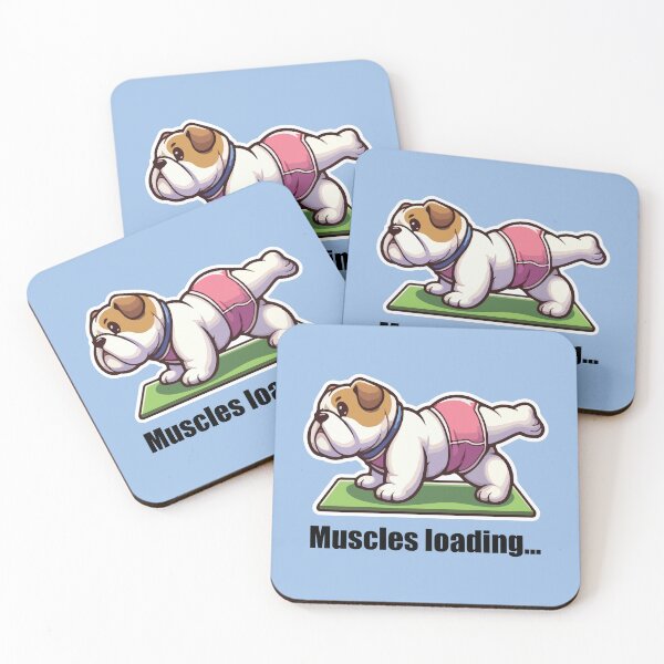 Item preview, Cute Bulldog Doing Yoga Workout designed and sold by PetsClan.