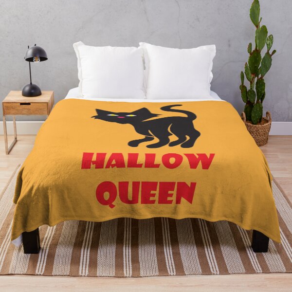 Item preview, Hallow Queen - Funny Halloween Black Cat designed and sold by ToluaPrints.