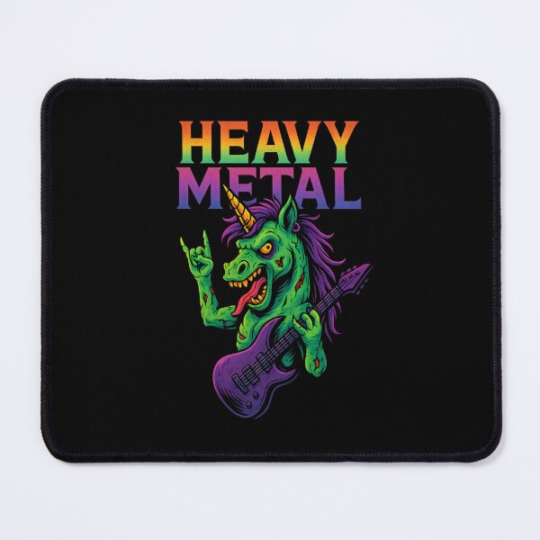 Artikelvorschau, Heavy Metal Zombie Unicorn Shirt entworfen und verkauft von meshhead.