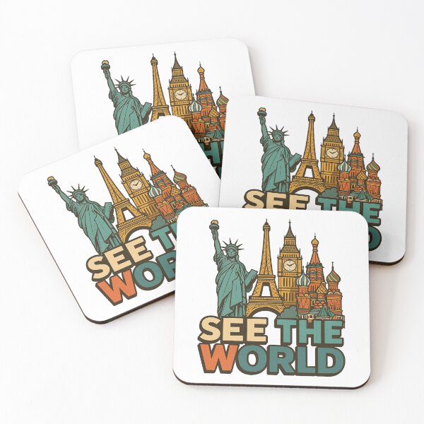 Item preview, See the World Landmarks Collage designed and sold by LiveOutdoor.