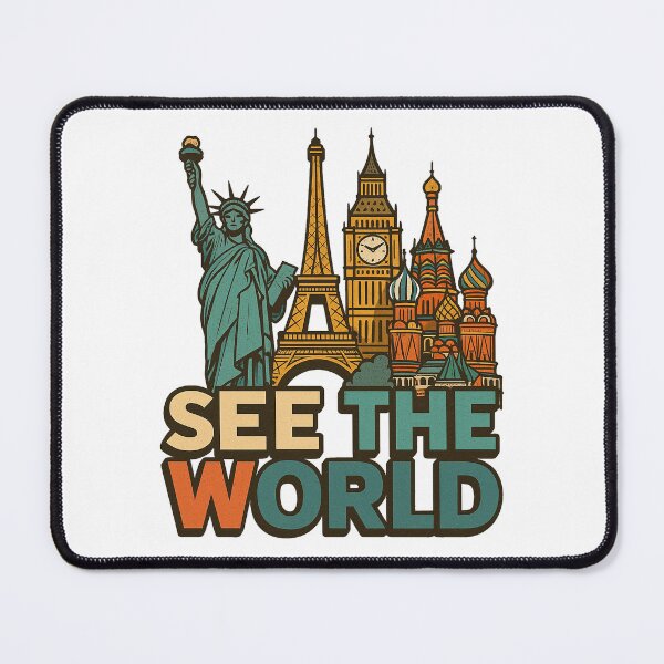 Item preview, See the World Landmarks Collage designed and sold by LiveOutdoor.