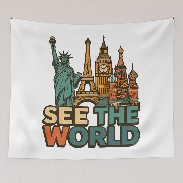Item preview, See the World Landmarks Collage designed and sold by LiveOutdoor.
