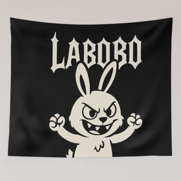 Item preview, Grumby the Grumpy Bunny – Cute but Dangerous  labobo Character Art designed and sold by MeowLoka ⭐⭐⭐⭐.