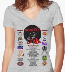 Mouse Rat Live Tour Edition Women's Fitted V-Neck T-Shirt