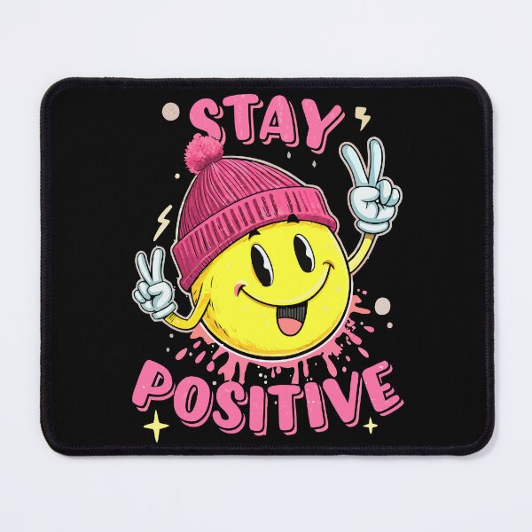 Item preview, Stay Positive Smiley – Fun Retro Vibes for All designed and sold by VikArtStudio.