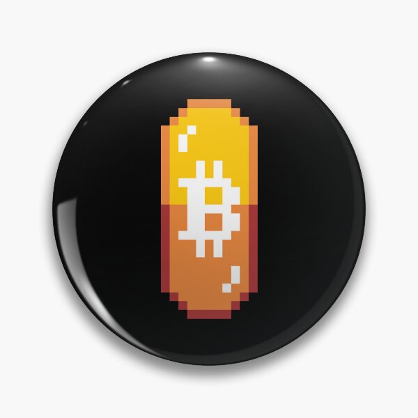 Item preview, Orange Pill  Bitcoin Pixel Art Design for Crypto Maximalists designed and sold by CyberRex.