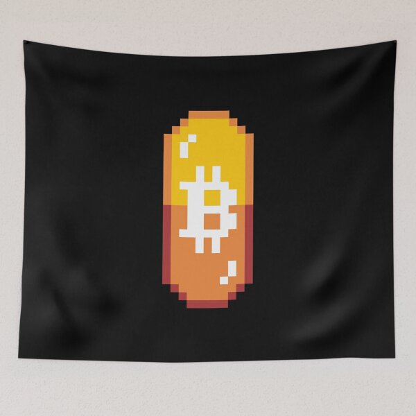 Item preview, Orange Pill  Bitcoin Pixel Art Design for Crypto Maximalists designed and sold by CyberRex.