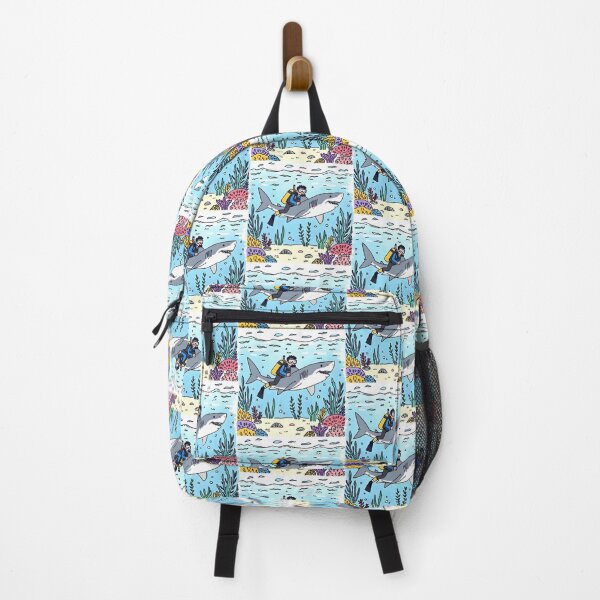 Item preview, Great White Shark and Diver – Underwater Encounter Design designed and sold by pixeldizajn.
