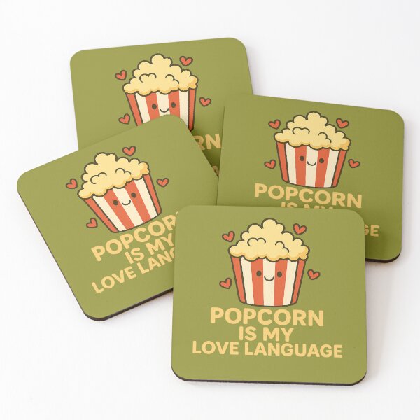 Item preview, Popcorn Is My Love Language – Cute Movie Snack Illustration designed and sold by MarCinu Art.