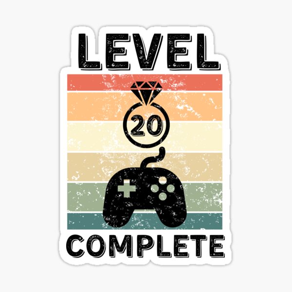 Item preview, Level 20 Complete 20th Funny Wedding Anniversary For Couples designed and sold by Mozaic Clothes.